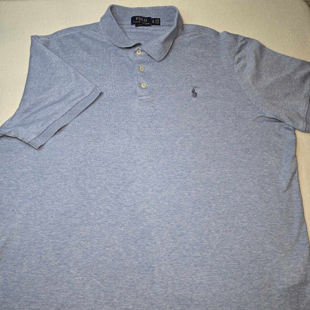 Polo Ralph Lauren XL Classic Fit Pony Logo Blue Polo Soft Cotton Preppy Golf Men